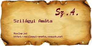 Szilágyi Amáta névjegykártya