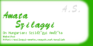 amata szilagyi business card